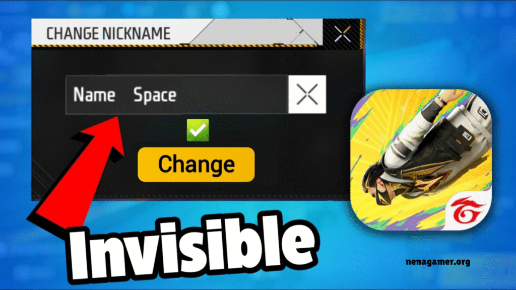 Invisible Space in Free Fire Nickname